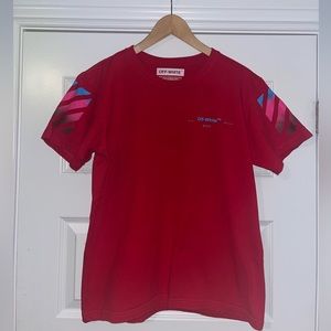 OFF WHITE RED T-SHIRT - 2019 COLLECTION (M)